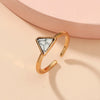 Retro Creative Adjustable Open Triangle Toe Ring Alloy Turquoise Design Fashion Toe Ring For Unisex