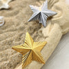 Retro Creative Fivepointed Star And Heart Shape Titanium Steel Goldplated Ring Natural And Geometric Style
