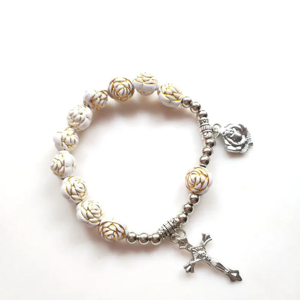 Retro Cross Flower Alloy Women'S Jewelry Set