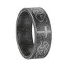 Retro Cross Titanium Steel Ring Geometric Distressed Style Unisex Jewelry