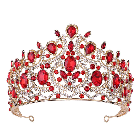 Retro Crown Alloy Inlay Rhinestones Crown 1 Piece