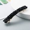 Retro Crystal Beaded Hair Clip For Women Simple All Match Side Clip Word Clip Hair Accessory