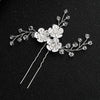 Retro Crystal Flower Handwoven Hairpin Bridal Headdress For Hanfu And Dress Accessories