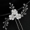 Retro Crystal Flower Handwoven Hairpin Bridal Headdress For Hanfu And Dress Accessories
