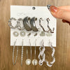 Retro Diamondencrusted Crystal Alloy Geometric Women's Earrings Set With Microinlay