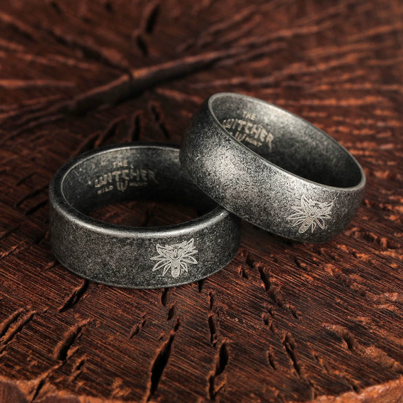Retro Distressed Animal Wolf Head Titanium Steel Ring