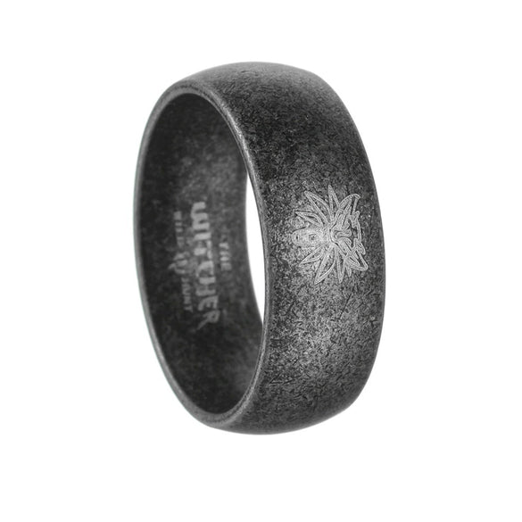 Retro Distressed Animal Wolf Head Titanium Steel Ring