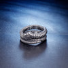 Retro Distressed Stainless Steel Snake Ring With Three Dimensional Scale Design Electroplated Geometric Fashion Ring For Men And Unisex Wear