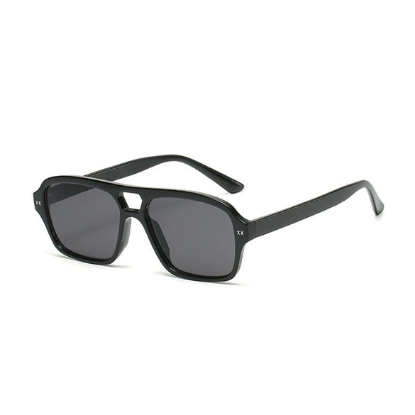 Retro Double Beam Polygon Sunglasses For Men And Women Simple And Comfortable Sun Protection Glasses