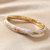 Retro Double Layer Alloy Hollow Round Silk Bracelet With Diamond Set Design