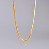 Wholesale Jewelry Heart 304 Stainless Steel Titanium Steel 18K Gold Plated Inlaid Gold Necklace