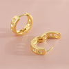 Retro Earrings Copper Goldplated Geometric Style