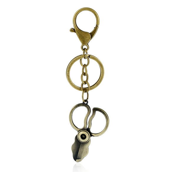 Retro Electroplated Alloy Peach Heart Bicycle Hat Keychain Pendant For Couple Bags And Car Keys