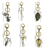 Retro Electroplated Alloy Peach Heart Bicycle Hat Keychain Pendant For Couple Bags And Car Keys
