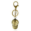 Retro Electroplated Alloy Peach Heart Bicycle Hat Keychain Pendant For Couple Bags And Car Keys
