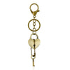 Retro Electroplated Alloy Peach Heart Bicycle Hat Keychain Pendant For Couple Bags And Car Keys