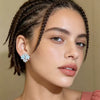 Retro Electroplated Copper Flower Clip On Earrings For Women Without Pierced Ears High End Floral Daily Accessories