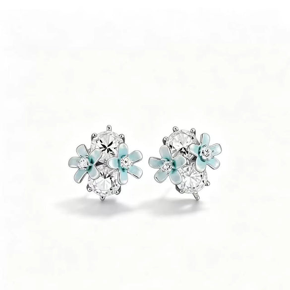 Retro Electroplated Copper Flower Clip On Earrings For Women Without Pierced Ears High End Floral Daily Accessories
