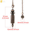 Retro Electroplated Copper Geometric Spiral Pendulum Pendant Necklace Detachable Metal Ornament For Women And Men