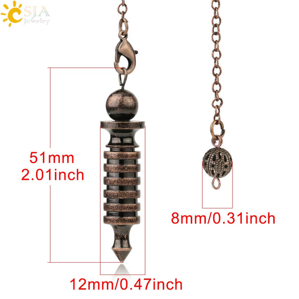 Retro Electroplated Copper Geometric Spiral Pendulum Pendant Necklace Detachable Metal Ornament For Women And Men