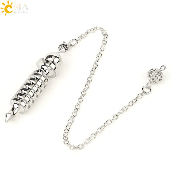 Retro Electroplated Copper Geometric Spiral Pendulum Pendant Necklace Detachable Metal Ornament For Women And Men
