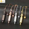 Retro Electroplated Copper Geometric Spiral Pendulum Pendant Necklace Detachable Metal Ornament For Women And Men