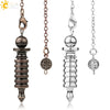 Retro Electroplated Copper Geometric Spiral Pendulum Pendant Necklace Detachable Metal Ornament For Women And Men