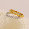 Retro Elegant Cold Style Heart Open Ring Stainless Steel 18K Gold Plated
