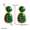 Retro Elegant Exaggerated Flower Earrings With S925 Silver Needle Alloy Resin Material And Diamond Design