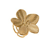 Retro Elegant Flower Open Ring Goldplated Stainless Steel For Women