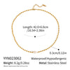 Retro Elegant Natural Freshwater Pearl Necklace For Girls In Stainless Steel And Titanium Steel With Geometric Pattern And Electroplating