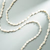 Retro Ethnic Style White Shell Conch Long Necklace With Zircon Pendant Multi Layer Ball Chain Jewelry