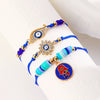 Retro Evil Eye Woven Fabric Handmade Unisex Bracelet Three Piece Suit