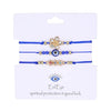 Retro Evil Eye Woven Fabric Handmade Unisex Bracelet Three Piece Suit