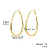 Retro Exaggerated Metal Geometric Hoop Earrings For Women With Electroplating