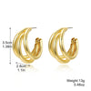 Retro Exaggerated Metal Geometric Hoop Earrings For Women With Electroplating