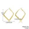 Retro Exaggerated Metal Geometric Hoop Earrings For Women With Electroplating