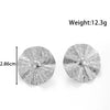 Retro Exaggerated Petal Irregular Titanium Steel Earrings For Girls With Electroplating And Flower Design