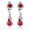 Retro Fashion Alloy Water Drop Clip On Earrings With Diamond Accents Geometric Bohemian Style Women's Jewelry