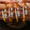Retro Fashion Diamond Hollow Opening Spring Bracelet In Titanium Steel With Electroplating Treatment