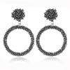 Retro Fashion Handmade Beaded Acrylic And Wood Earrings With Elegant Temperament Design For Women Wholesale