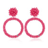 Retro Fashion Handmade Beaded Acrylic And Wood Earrings With Elegant Temperament Design For Women Wholesale