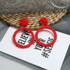 Retro Fashion Handmade Beaded Acrylic And Wood Earrings With Elegant Temperament Design For Women Wholesale