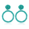Retro Fashion Handmade Beaded Acrylic And Wood Earrings With Elegant Temperament Design For Women Wholesale
