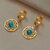Retro Fashion High End Niche Titanium Steel Hollow Pendant Jewelry With Geometric Design Electroplated For Women And Unisex