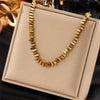 Retro Fashion Korean Style Geometric Titanium Steel Plating Necklace 1 Piece