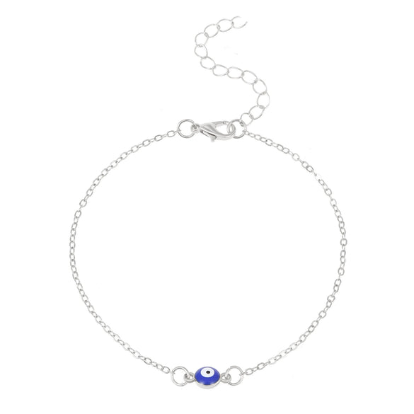 Retro Fashion New Diamondencrusted Geometric Devil's Eye Anklet Women's Alloy Jewelry