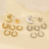 Retro Fashion Niche Ear Stud Ear Buckle Ear Clip For Women Alloy Material Drop Shape Electroplating Treatment