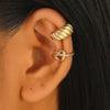 Retro Fashion Niche Ear Stud Ear Buckle Ear Clip For Women Alloy Material Drop Shape Electroplating Treatment
