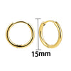 Retro Fashion Simple Geometric Round Hoop Earring Electroplating Unisex